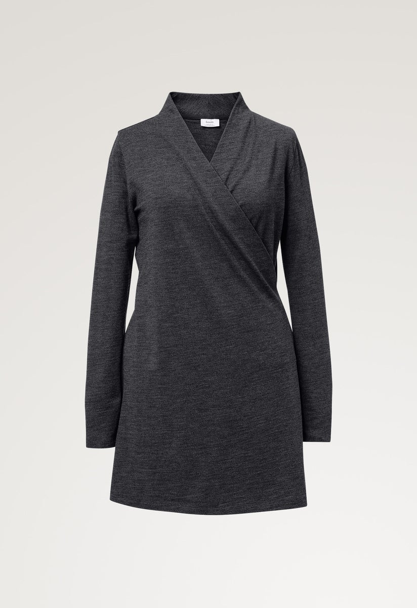 Stillkleid aus Merinowolle - Dark Grey Melange