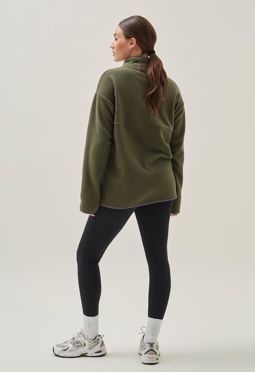 Fleecepullover mit Stillfunktion - Green Olive
