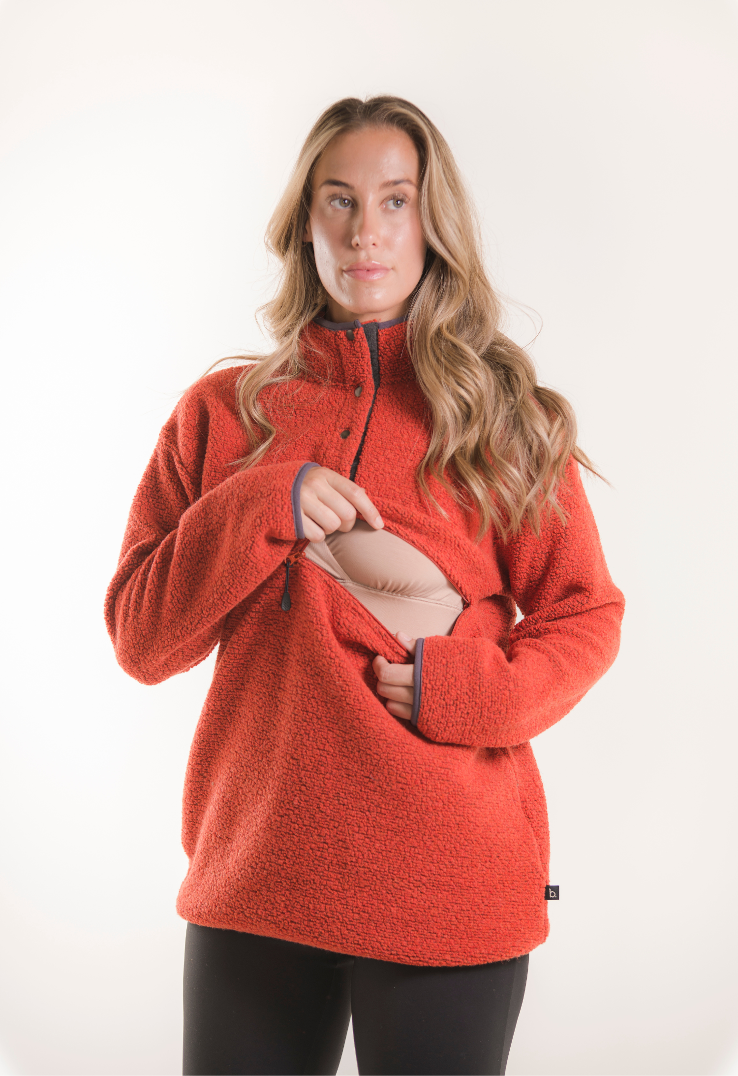 Wollflor-Pullover - Orange