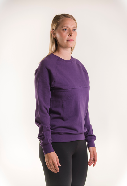 Still-Sweatshirt mit Fleecefutter - Lila