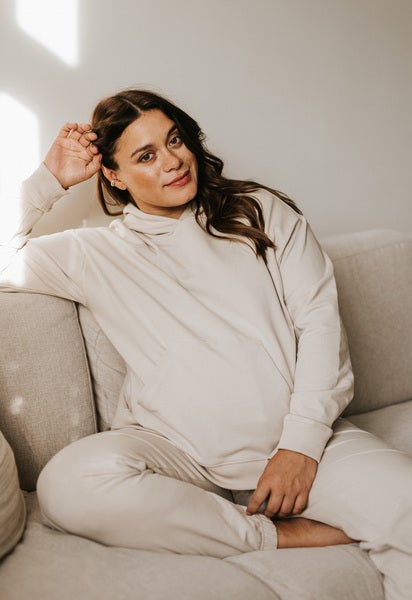 Umstands Hoodie mit Stillfunktion - Light Beige