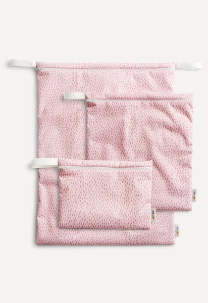 Aufbewahrungstasche - Rosa Muster