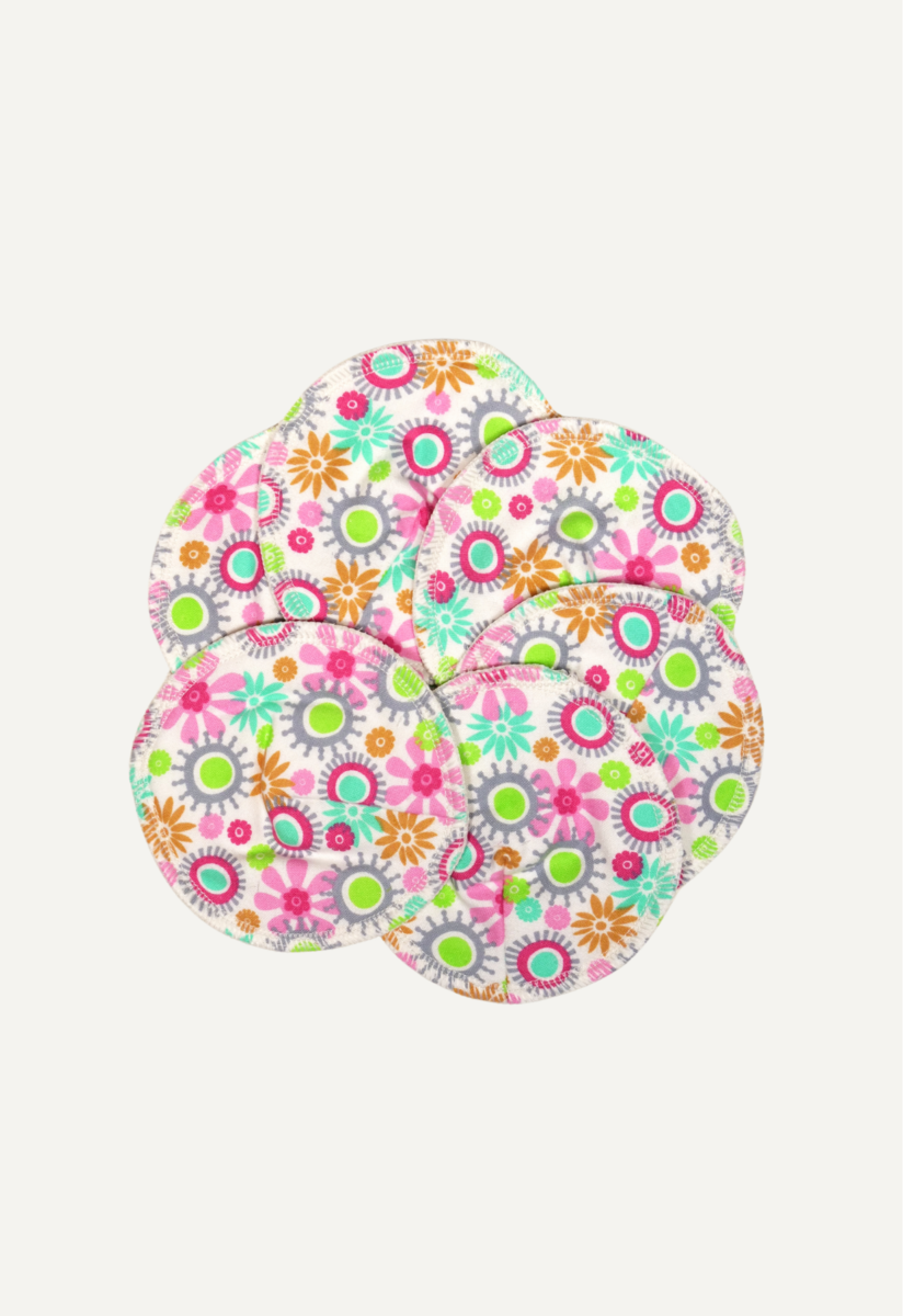 Stilleinlagen Bio-Baumwolle - Flowers - 3 Pack