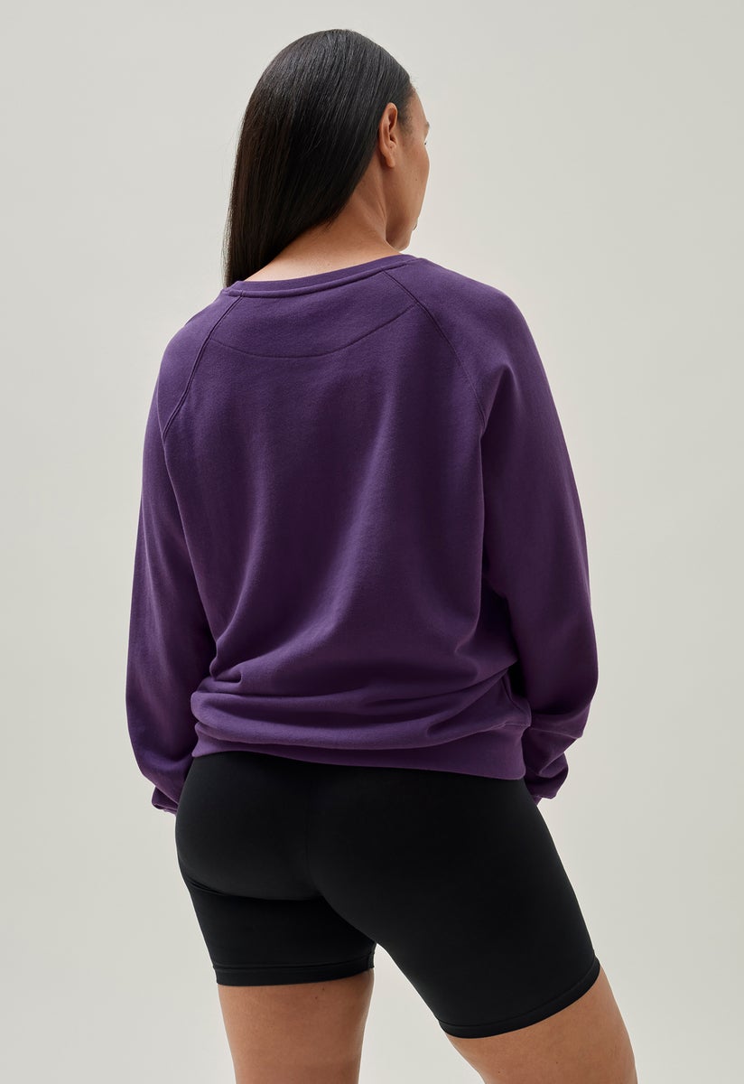 Still-Sweatshirt mit Fleecefutter - Lila