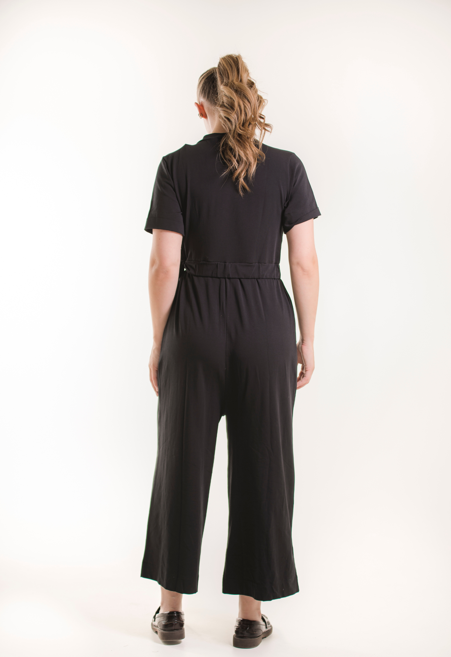 Umstandsjumpsuit mit Stillfunktion - Schwarz
