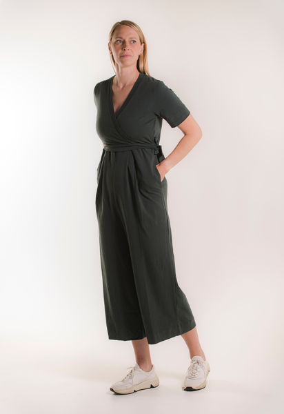 Umstandsjumpsuit mit Stillfunktion - Deep Green