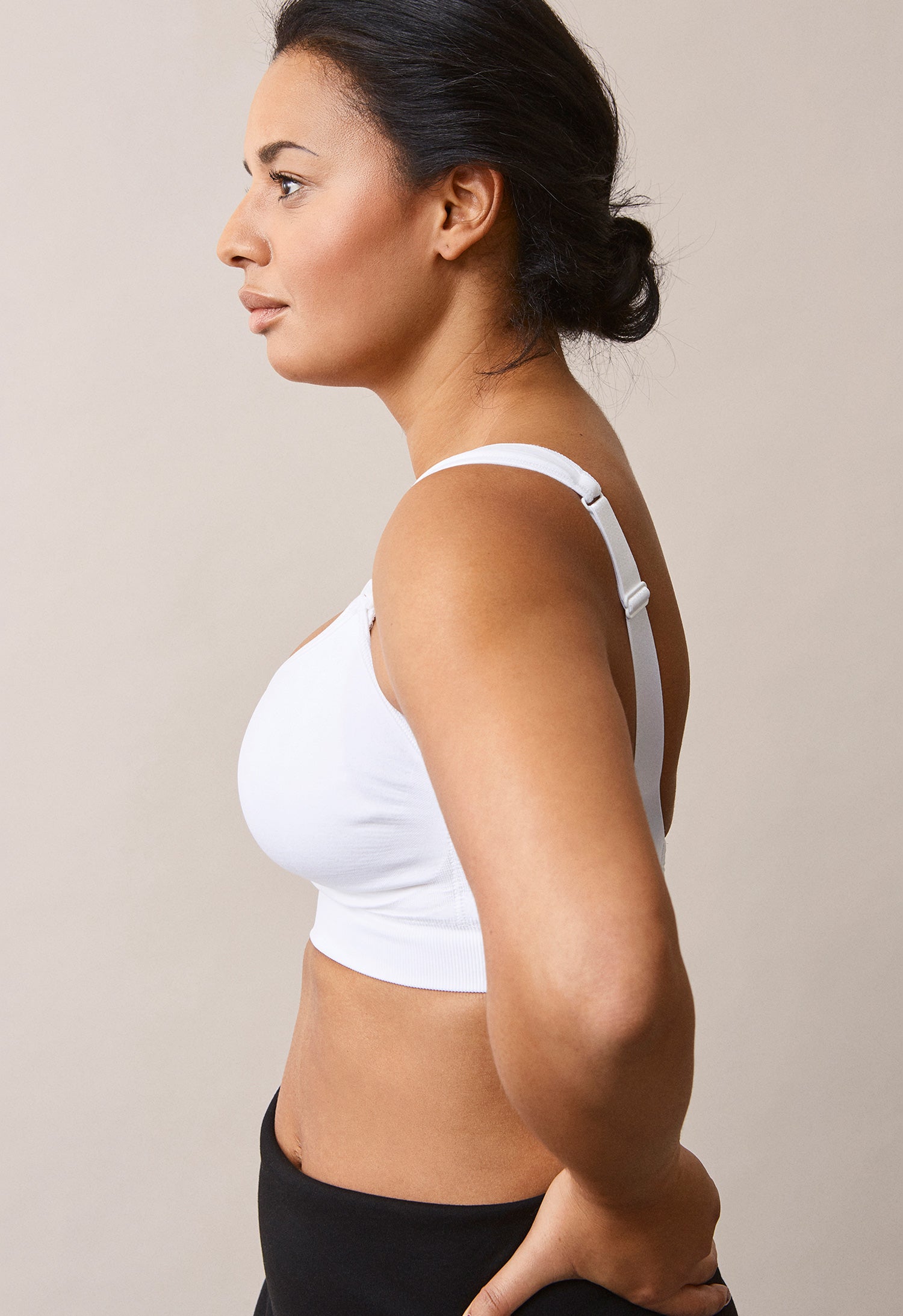 Stützender Still-BH ohne Bügel 60D - 90H - Weiß