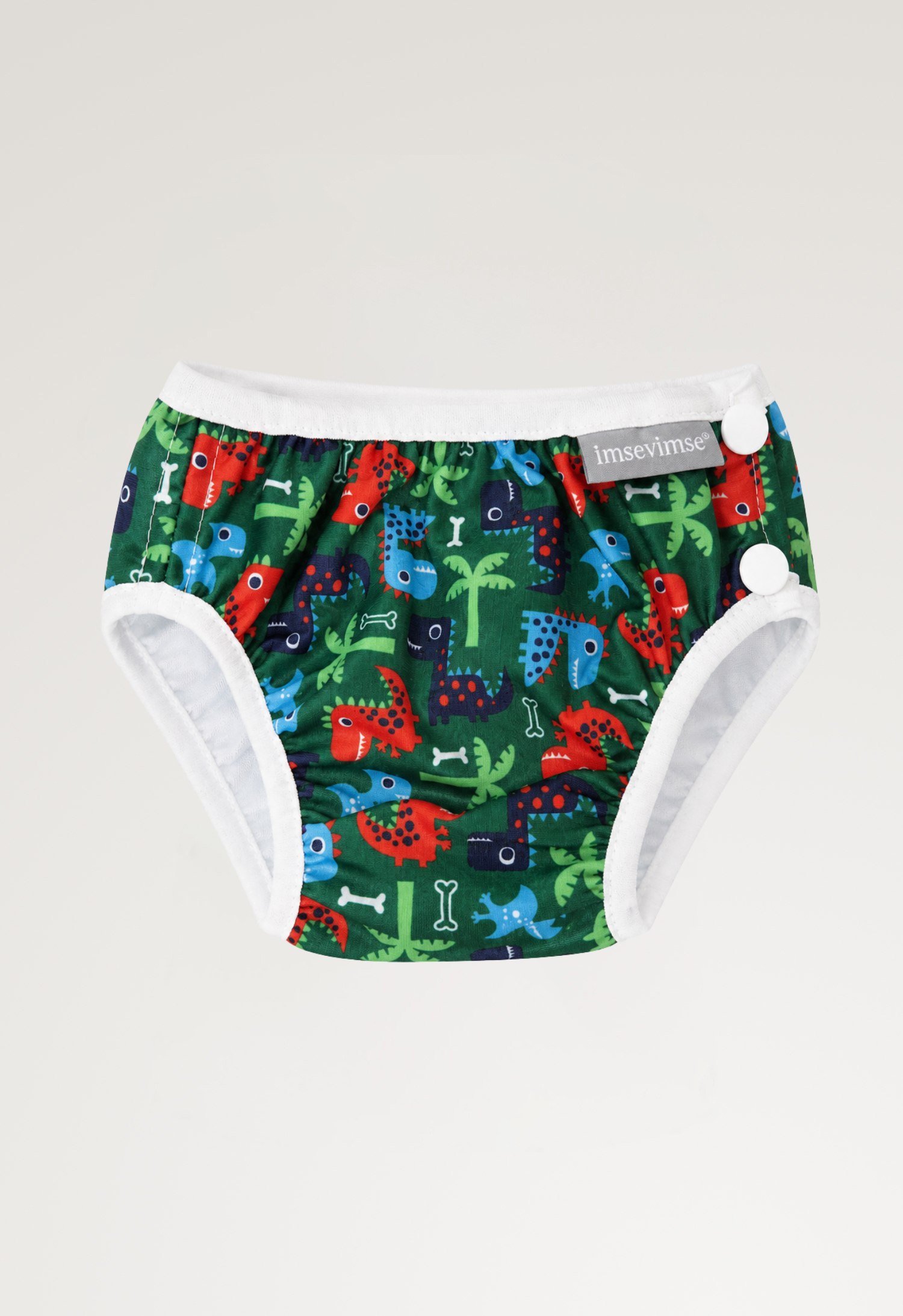 Schwimmwindel mit seitlichen Knöpfen - Green Dino 6-8kg